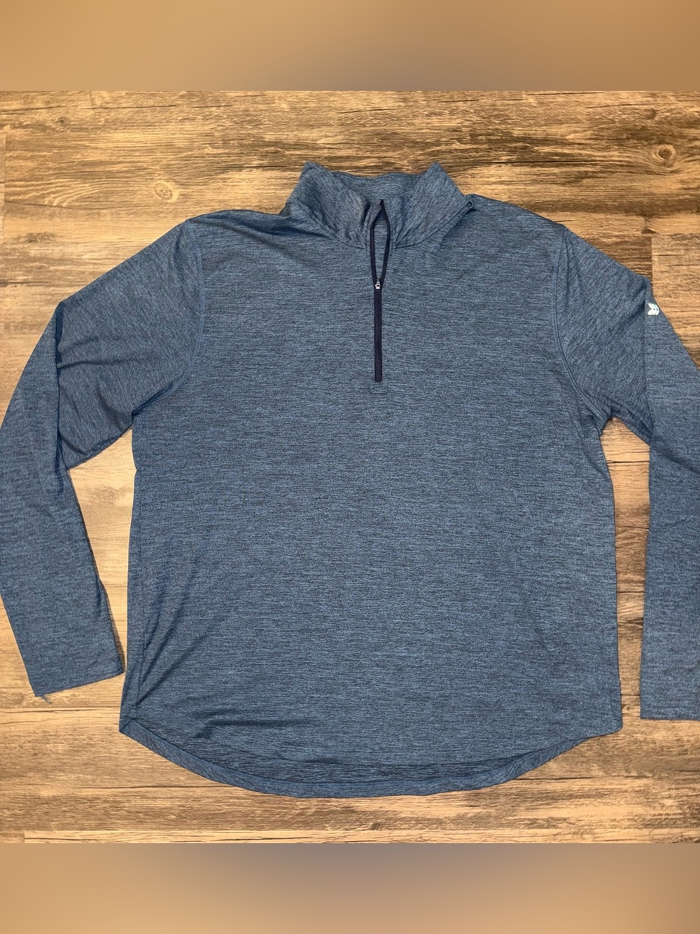 all in motion Men's Navy Heather Quarter-Zip Pullover